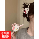 hellokitty粉色抓夹女后脑勺盘发鲨鱼夹2025新款发量多发夹子头饰 粉色KT猫抓夹一个