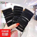 气质高弹力耐用无接缝头绳皮筋女扎头发圈简约扎马尾头饰发绳皮套 FQ04-黑色20根