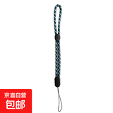 手机挂绳短款手腕绳男女个性创意挂脖绳长款挂件U盘挂绳简约手机链钥匙挂件 麻花短款-蓝色