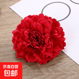 韩版牡丹花花朵胸花大花朵高档布艺胸针花朵绝美配饰头花多色可选 大红色