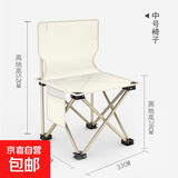 贤特休闲折叠钓鱼椅子带靠背便携式垂钓椅画画美术写生凳渔具用品 33中号折叠椅白色