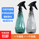 ⭐京东物流⭐喷壶喷雾器浇花喷水壶园艺工具按压式消毒酒精喷雾 500ML【两个装】绿色+灰色
