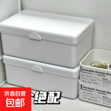 京东物流 平价奶白盒收纳盒翻盖收纳盒学生发饰首饰盒收纳储物箱 白色翻盖盒子 18*11*7