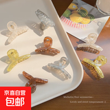 4CM果冻色半透明小抓夹半扎发小号鲨鱼夹甜美交叉碎发夹 果冻色小抓夹10个