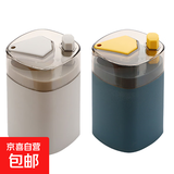 牙签盒家用创意高档自动弹出牙签筒便携客厅高颜值牙签桶网红 藏青色1个装灰色1个装