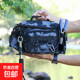 路亚包溪流钓鱼包多功能腰包防水渔具包战术背包斜挎包 特惠灰蓝