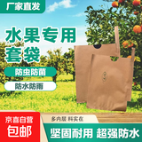 水果套袋枇杷袋套柚子芒果梨子桃子苹果枇杷果套袋专用袋育果袋纸 双层外黄内黑15x18cm（100个）