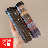 罐装头绳20根韩版高弹力无接缝橡皮筋女扎头不伤发不勒头发绳发圈 黑+莫兰迪【2罐】40根