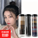 罐装头绳20根韩版高弹力无接缝橡皮筋女扎头不伤发不勒头发绳发圈 黑+莫兰迪+咖【3罐】60根