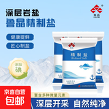 山东鲁晶加碘食用盐400g精制盐细盐炒菜碘盐食盐家用炒菜调味料 精制盐 （加碘）400g*3袋