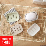 轻奢旅行肥皂盒便携式迷你香皂盒密封沥水双层带盖盒透明高级家用 1个装【普通肥皂盒】