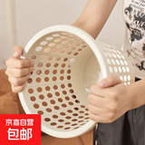 简约家用塑料垃圾桶 办公室套袋无盖废纸篓厨房卫生间杂物垃圾桶 镂空纸篓垃圾桶-灰色 一个装 23*20*16cm