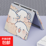 随身镜新款小鲨鱼便携式化妆双面镜可折叠镜子带灯时尚高清美妆镜 小羊 6.7*7.1cm【随身携带/清晰成像/可立摆】