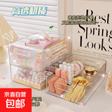 京东物流 桌面收纳盒亚克力书本收纳化妆品零食杂物透明宿舍 【高透可视】1个装