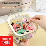 按压式迷你桌面垃圾桶 透明高颜值台面纸篓 家用卧室床头小垃圾桶 大号无盖【轻奢感】