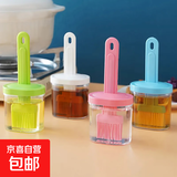 油刷带瓶厨房烙饼刷油刷子家用耐高温刷蜂蜜瓶调料瓶烧烤刷油神器 普通款【颜色随机2个装】刷油罐 耐高温