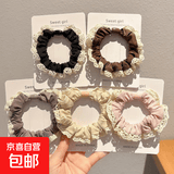 蕾丝花边小肠发圈女夏季扎头发冰丝头绳高弹力马尾发绳耐用橡皮筋 主图【5件套】小香风套装
