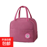 保温手提袋买菜保温袋学生超厚手提便携便当包上班族带饭菜保冷暖 粉色1个装【便当包】