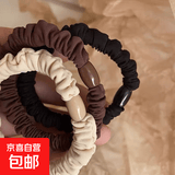 新款韩版高弹力橡皮筋森系头绳女耐用橡皮筋 2件套【黑色+咖色】