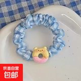 可爱卡通小熊发圈女甜美童趣学生头绳少女心百搭小肠圈不伤发皮筋 甜甜圈小熊