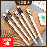 筷子高颜值防滑防霉家用高档陶瓷筷子耐高温易清洗高级感混搭筷子 青花组合陶瓷筷五双组合装