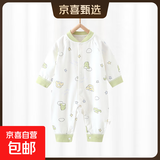 【贝乐咿四季爬服】婴儿纯棉连体衣新生儿连身衣无骨长袖衣服 5861恐龙汽车 90cm 90cm