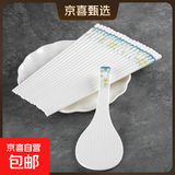 家用陶瓷筷子防霉耐高温陶瓷饭铲餐具组合高档筷子环保防霉 水仙花 陶瓷筷子5双装