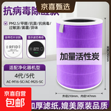 适配米家小米 空气净化器滤芯滤网2S 1 2 3 4 5代4lite 5S 4ProH滤芯过滤网3H/3C滤芯 适配4代/5代抗病毒除醛加强款