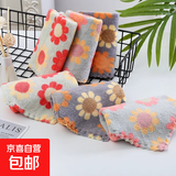 珊瑚绒印花小抹布擦手巾加厚柔软多功能随机花清洁厨房玻璃家用 30*30cm印花随机色 10条