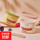 创意汉堡桌面垃圾桶可爱迷你桌面收纳桶办公室书桌杂物桶神器 汉堡桌面收纳桶【2个】小号