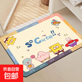 浴室地垫卫生间家用脚垫防滑垫子吸水硅藻厕所地毯洗手间脚踏垫 GZN-海绵宝宝 40cm*60cm 【小浴室垫】