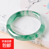 独龙玉冰种飘花非洲翠玉石手镯高品翡翠平替款假一罚十 高品翡翠平替款款 圈口57-58MM高级礼盒装