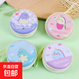 耳机配件可爱零钱包儿童拉链手提小包卡通毛绒随身收纳包硬币耳机包收纳盒 恐龙随机发货2个装