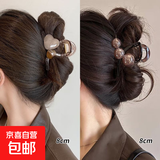 简约高端气质抓夹女发量少发夹后脑勺盘发鲨鱼夹爱心夹子发卡头饰 可爱2件