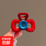 刘亦菲同款抓夹后脑勺狗狗夹子镂空小狗高级2025盘发鲨鱼新款发夹 设计师手作【小众款】#1件套3