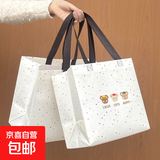 卡通可爱礼品袋手提袋无纺布服装袋衣服手提袋儿童节礼物包装袋 3只小熊 加大号长32高28宽10cm