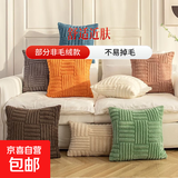 【活动专享】毛绒抱枕套不含芯沙发靠垫套床头靠枕套客厅枕头靠背 抱枕套（不含芯颜色款式随机） 45cm*45cm 枕套 一个装