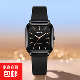 2025新款手表爆款时尚百搭高端休闲夜光防水小众轻奢石英腕表 方形黑色