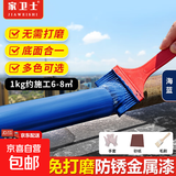 家卫士防锈金属漆免除锈防腐油漆户外彩钢瓦翻新水性漆免打磨铁锈转化剂 【海蓝色】防锈金属漆 【1kg】约施工6-8㎡