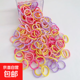 宝宝不喊疼-弹性好不伤发小号橡皮筋女童用扎小啾啾拇指发绳头绳 TS169 粉色系螺纹100根op袋装