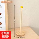 新款星星发圈实木置物架发绳发夹鲨鱼夹收纳架少女发饰展示架 圆头发圈实木收纳架 1层