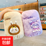 库洛米宝宝袖套小月龄秋冬儿童羽绒服防水护袖防污耐脏婴幼儿套袖 浅咖拉布+紫酷酷米【2双】