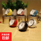 迷你石英小台钟桌面摆件便携简约创意静音床头学生考试车载表 深蓝色