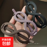 【盘发神器】头饰女气质后脑勺盘发扣夹时尚发夹马尾发扣发卡夹子 八字夹藏青色