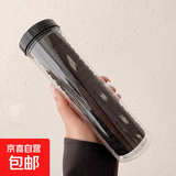 新款罐装高马尾头绳扎头发绳女生发圈高弹力耐用橡皮筋皮套头饰 1罐20根【黑色】