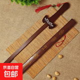 民俗用品仿真木剑儿童武术刀未开刃古代木制古风宝剑男木头玩具 红色剑【实心竹子】