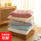 加厚椅子坐垫亲肤毛绒坐垫家用餐椅座垫办公室学生椅子垫屁垫椅垫 随机颜色 36*36cm 一件