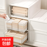 抽屉式桌面收纳盒公仔展示柜泡泡玛特玩具收纳置物盒衣物收纳箱 27*19*10cm 【专享】5L透白单只