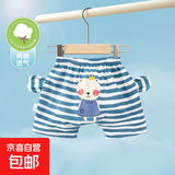 婴童短裤夏季男女宝宝纯棉屁屁裤儿童网眼棉家居外出裤干爽透气 皇冠猫（网眼棉） 90 cm推荐身高80-88cm