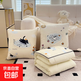 汽车折叠抱枕被子两用办公室枕头被子二合一抱枕毯子午睡靠枕靠垫 戏池小咪 中号40x40CM展开约105x150CM